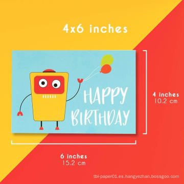 Custom 48 Pack Children Happy Birthday Cards para niños